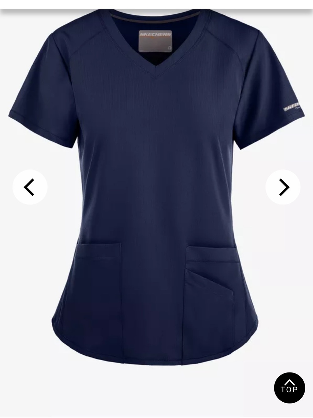 Skechers Women's Navy Short Sleeve V-Neck Scrub Top
